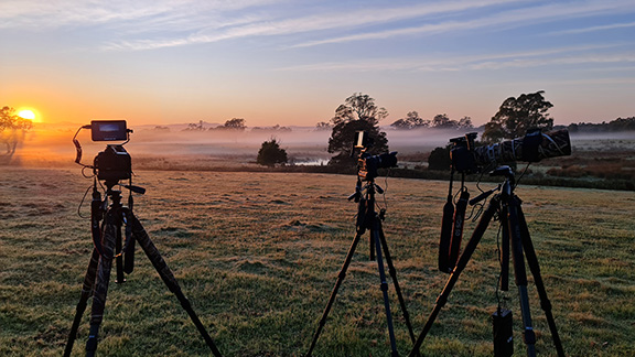 Sunrise after timelapse photographing Comet C2023-A3 at Grampians Paradise