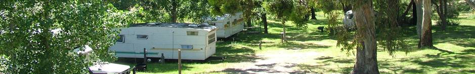 retro and vintage onsite caravans at Grampians Paradise Camping and Caravan Parkland